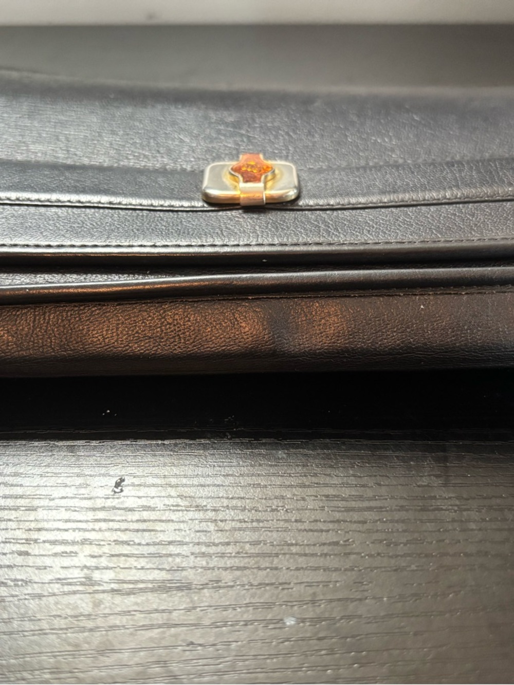 Archival Christian Dior Black Leather Flap Bag - Original Gold Chain & Hardware - Picture 6 of 11